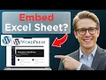 How to Embed Excel Sheet in WordPress Full Guide 2026