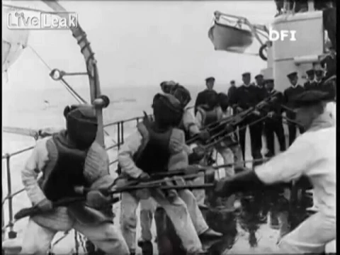 1910 Danish Bayonet & Sabre Fencing–Danish Naval Ship Herluf Trolle