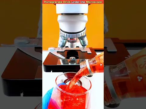 🔴अनार के जूस को देखा माइक्रोस्कोप में 🧐