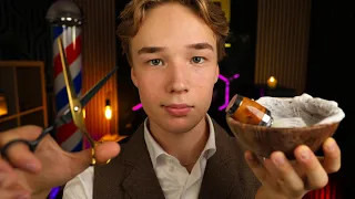 ASMR Old School Barbershop | Haircut & Shave Roleplay