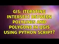 GIS Iterating intersect between polylines and polygons in QGIS using Python script
