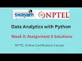 Data Analytics with Python week 9 Assignment 9 solutions 2023