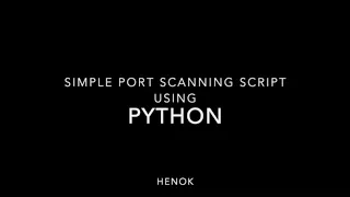Simple port scanning python tool