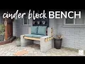 Cinder Block Bench - EASY DIY You Can Do In 1 Hour