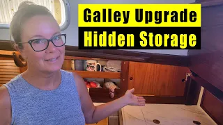 Boat Galley Upgrade: Hidden Liquor/ spice rack, New countertop and deep sink install.