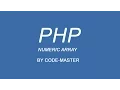 Numeric Array in PHP