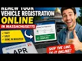 How to renew your vehicle registration online in Massachusetts