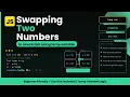 Swap Two Numbers in JavaScript using Third Variable Step-by-Step Dry Run 2026
