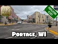 Driving Around Small Town Portage Wisconsin in 4k