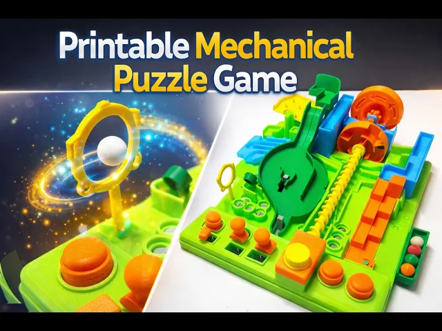 Mechanical Puzzle Toy – Demo Parts STL video thumbnail