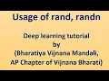 11-Usage of rand randn