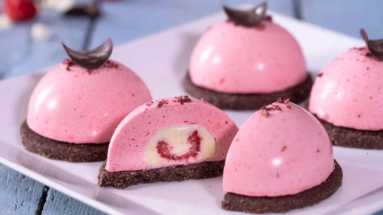 Chocolate Raspberry Mousse Domes