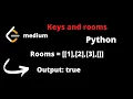 LEETCODE 841 KEYS AND ROOMS PYTHON DFS amazon interview question
