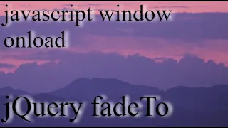 window onload fadeTo jQuery V3