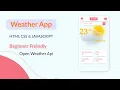Weather App Using HTML CSS JS No Talkin Working With Fetch API