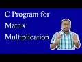 C Program for Matrix Multiplication By Gurav VTU Syllabus L8