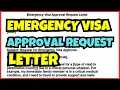 How to Write an Emergency Visa Approval Request Letter - Complete Guide 2025