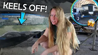 Time to Cut the Keels OFF!  | Leopard Catamaran Warranty Repairs Continue