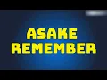 Asake - Remember (Official Lyrics Video)