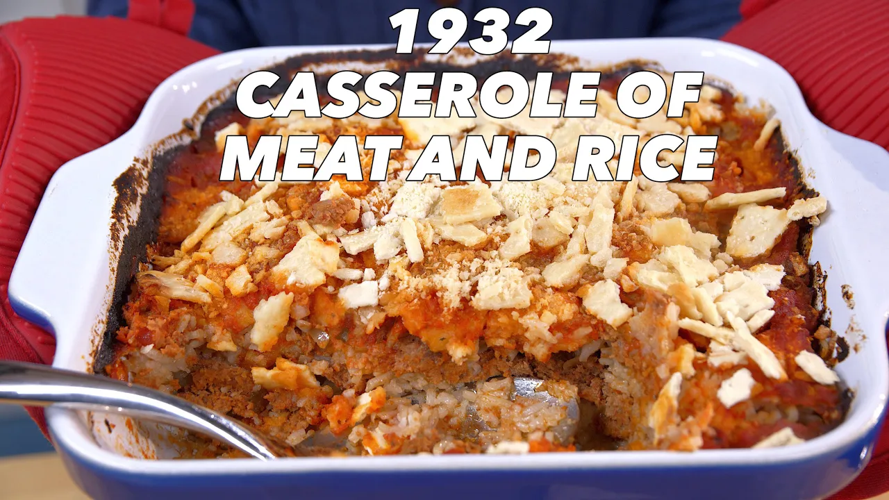 Meat and Rice Casserole From 1932 - Old Cookbook Show