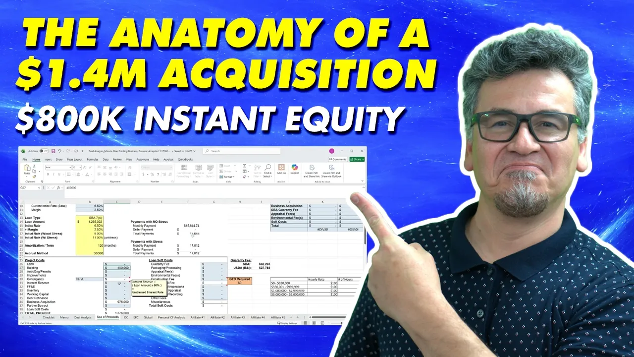 The Breakdown of a $1.4M Business Acquisition With $350K Cash Flow
