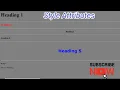 Style Attribute In HTML HTML Tutorial For Beginners
