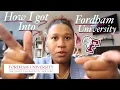 how I got into fordham university 2 9 gpa no act score and no school ecs