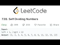 LeetCode Self Dividing Numbers Solution Explained - Java