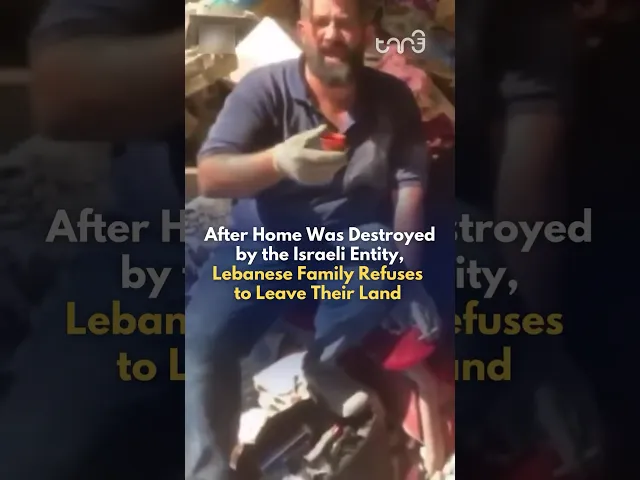 Lebanese family brought coffee to rubble of their home in Aïta Al-Shaab, destroyed by Israeli entity