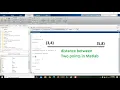 how to find the distance between two points in matlab two point distance formula in matlab