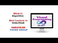What is Algorithm Visual Programming Lecture in