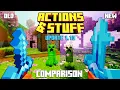 Old vs New COMPARISON OF ACTIONS STUFF 1 10 UPDATE in Minecraft Bedrock