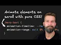 Animate hero elements with scroll-driven CSS animations