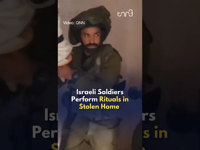 ⁣IDF soldiers perform Jewish rituals in stolen home.