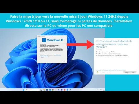 Download MP3 installe Windows11 24H2 ! sur les pc non compatibles ! sans formatage!   pour windows: 7-8-10-11