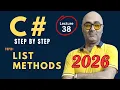 C List collection methods Beginner Friendly Tutorial - Csharp programming 2026