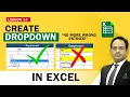 Prevent EXCEL Data Entry Errors With SIMPLE Drop Down Lists