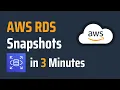 How to take Snapshots of an AWS RDS Instance AWS RDS Snapshots and Backup AWS RDS Zero to Hero