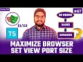 Playwright TypeScript Maximize Browser SetViewPort Size in Playwright