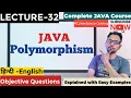 LECTURE-32 Polymorphism in java Java Polymorphism cyberspacecoding