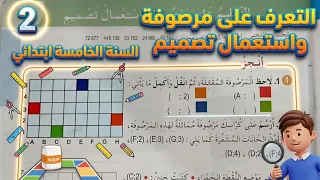 التعليم على مرصوفة واستعمال تصميم صفحة    من كتاب الرياضيات سنة خامسة ابتدائي  دندنها