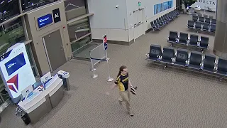s show man trying to open secure airport doors windows before death in airplane engine