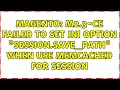 Magento M2 3-ce Failed to set ini option session save - path when use memcached for session