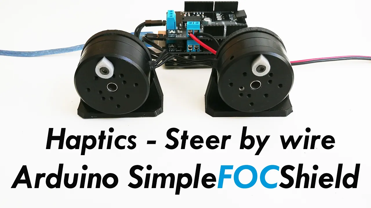 Arduino Field Oriented Control (FOC) Haptic control example - SimpleFOCShield