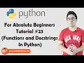 Functions And Docstrings Python Tutorials For Absolute Beginners In Hindi