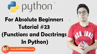 Functions And Docstrings Python Tutorials For Absolute Beginners In Hindi