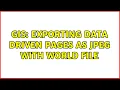 GIS Exporting Data Driven pages as JPEG with World File
