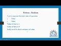 Boolean data type in Python programming in Tamil