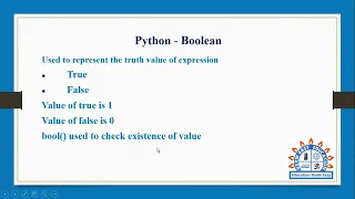 Boolean data type in Python programming in Tamil