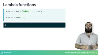 Python Data Science Toolbox Lambda functions50